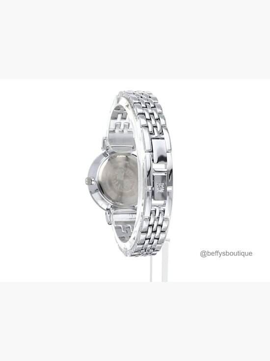 Silver-Tone Watch with Crystals, Roman Numerals, Japanese Quartz Movement, main image 5